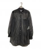 BLACK COMME des GARCONSブラックコムデギャルソン）の古着「メッシュロングシャツ」｜ブラック