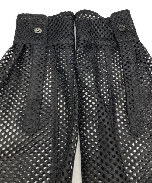 BLACK COMME des GARCONS（ブラックコムデギャルソン）BLACK COMME des GARCONS (ブラックコムデギャルソン) メッシュロングシャツ ブラック サイズ:Mの古着・服飾アイテム