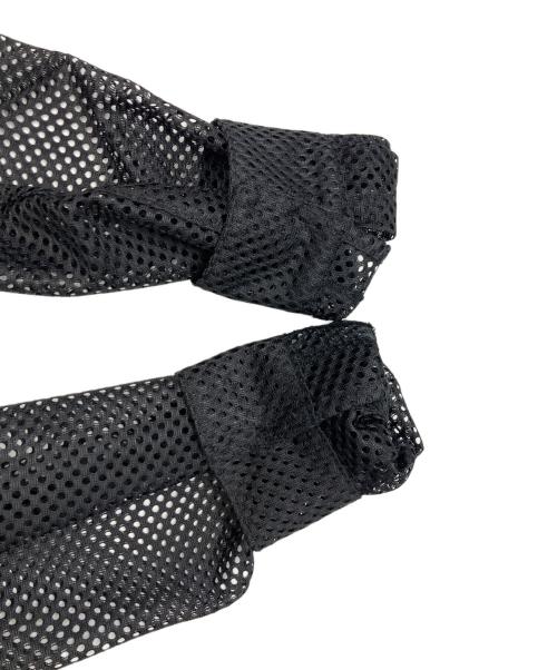 BLACK COMME des GARCONS（ブラックコムデギャルソン）BLACK COMME des GARCONS (ブラックコムデギャルソン) メッシュロングシャツ ブラック サイズ:Mの古着・服飾アイテム