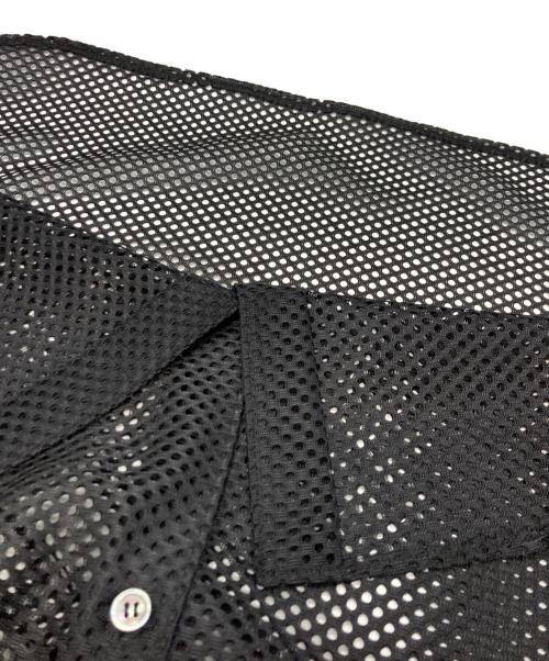 BLACK COMME des GARCONS（ブラックコムデギャルソン）BLACK COMME des GARCONS (ブラックコムデギャルソン) メッシュロングシャツ ブラック サイズ:Mの古着・服飾アイテム