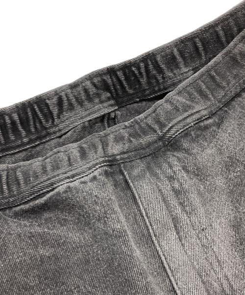 BREATH（ブレス）BREATH (ブレス) COATING SIDE BUTTON DENIM PANTS ブラック サイズ:XLの古着・服飾アイテム
