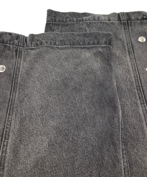 BREATH（ブレス）BREATH (ブレス) COATING SIDE BUTTON DENIM PANTS ブラック サイズ:XLの古着・服飾アイテム