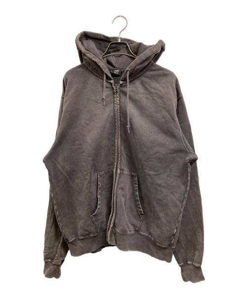 AVIREX（アヴィレックス）AVIREX (アヴィレックス) ACID WASH ZIP UP HOODIE グレー サイズ:XLの古着・服飾アイテム