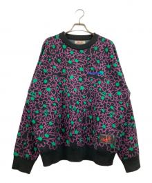 SYUMAN.（シュウマン）の古着「Le rêve du papillon Sweater」｜パープル×ブラック