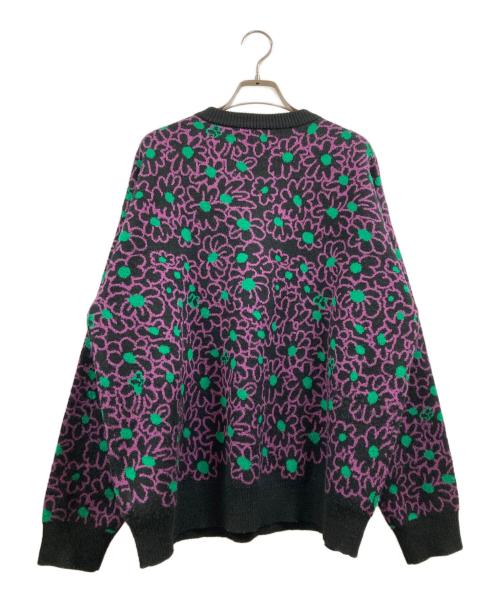 SYUMAN.（シュウマン）SYUMAN. (シュウマン) Le rêve du papillon Sweater パープル×ブラック サイズ:FREEの古着・服飾アイテム
