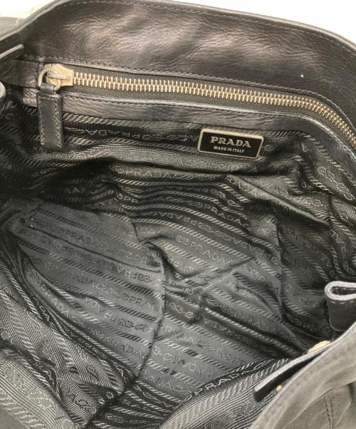 PRADA（プラダ）PRADA (プラダ) バックルハンドバッグ ブラックの古着・服飾アイテム