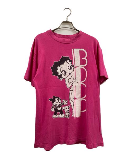 USED（ユーズド）USED (ユーズド) プリントTシャツ ピンク サイズ:Mの古着・服飾アイテム