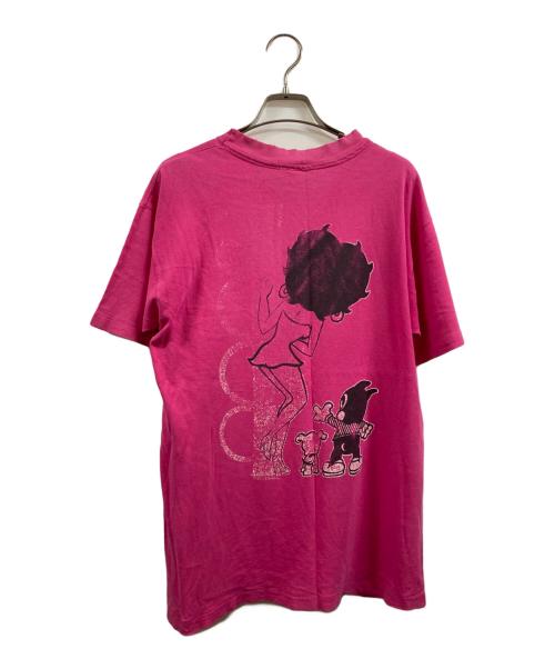 USED（ユーズド）USED (ユーズド) プリントTシャツ ピンク サイズ:Mの古着・服飾アイテム