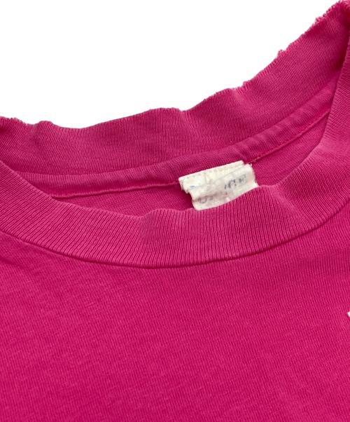 USED（ユーズド）USED (ユーズド) プリントTシャツ ピンク サイズ:Mの古着・服飾アイテム