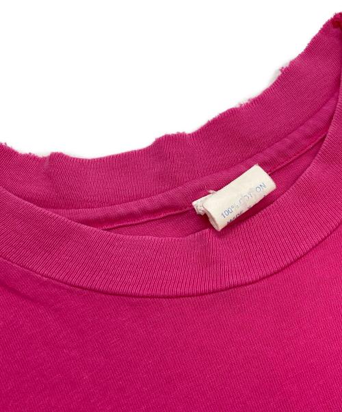 USED（ユーズド）USED (ユーズド) プリントTシャツ ピンク サイズ:Mの古着・服飾アイテム