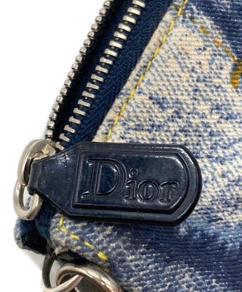Christian Dior（クリスチャン ディオール）Christian Dior (クリスチャン ディオール) デニムサドルポーチ ブルー×ブラックの古着・服飾アイテム
