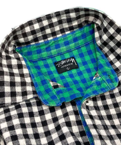 stussy（ステューシー）stussy (ステューシー) 半袖シャツ ブラック サイズ:Ⅼの古着・服飾アイテム
