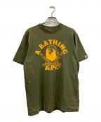 A BATHING APEアベイシングエイプ）の古着「プリントTシャツ」｜オリーブ