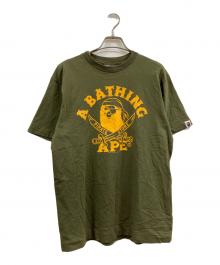 A BATHING APE（アベイシングエイプ）の古着「プリントTシャツ」｜オリーブ