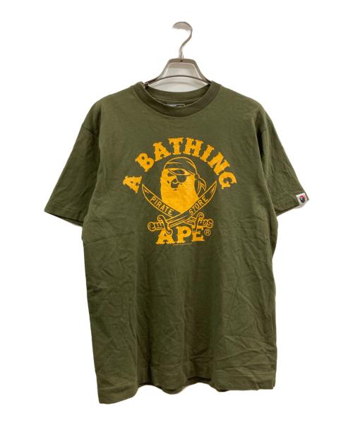 A BATHING APE（アベイシングエイプ）A BATHING APE (アベイシングエイプ) プリントTシャツ オリーブ サイズ:FREEの古着・服飾アイテム