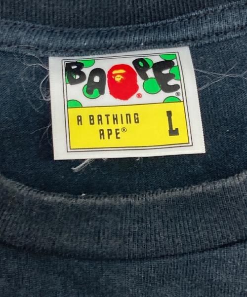 A BATHING APE（アベイシングエイプ）A BATHING APE (アベイシングエイプ) 両面ビッグロゴTシャツ ブラック サイズ:Ⅼの古着・服飾アイテム