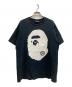 A BATHING APE（アベイシングエイプ）の古着「両面ビッグロゴTシャツ」｜ブラック