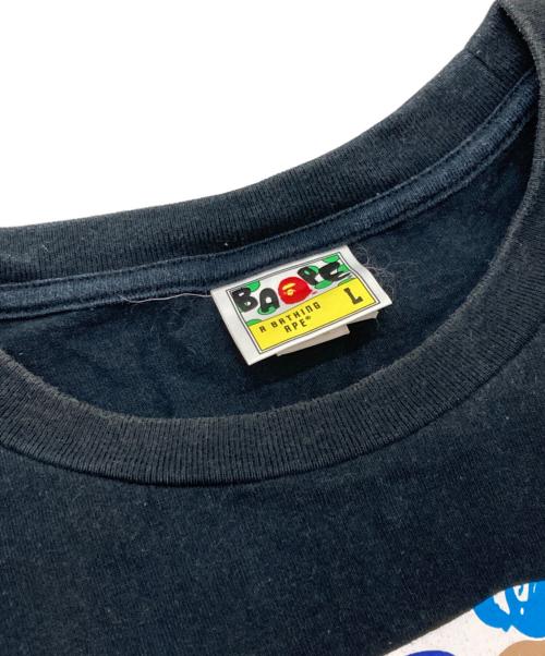 A BATHING APE（アベイシングエイプ）A BATHING APE (アベイシングエイプ) 両面ビッグロゴTシャツ ブラック サイズ:Ⅼの古着・服飾アイテム