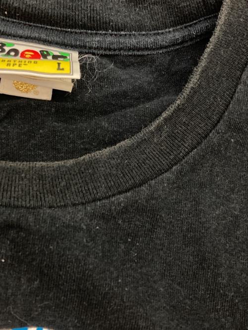 A BATHING APE（アベイシングエイプ）A BATHING APE (アベイシングエイプ) 両面ビッグロゴTシャツ ブラック サイズ:Ⅼの古着・服飾アイテム