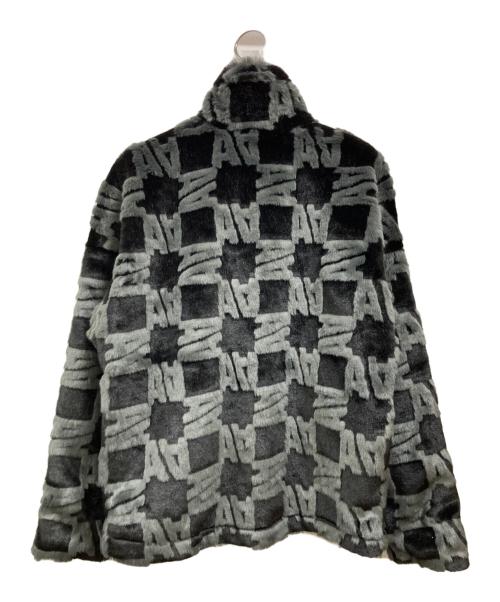 adidas Originals（アディダスオリジナル）adidas originals (アディダスオリジナル) 総柄プリント ファージャケット グレー サイズ:Sの古着・服飾アイテム
