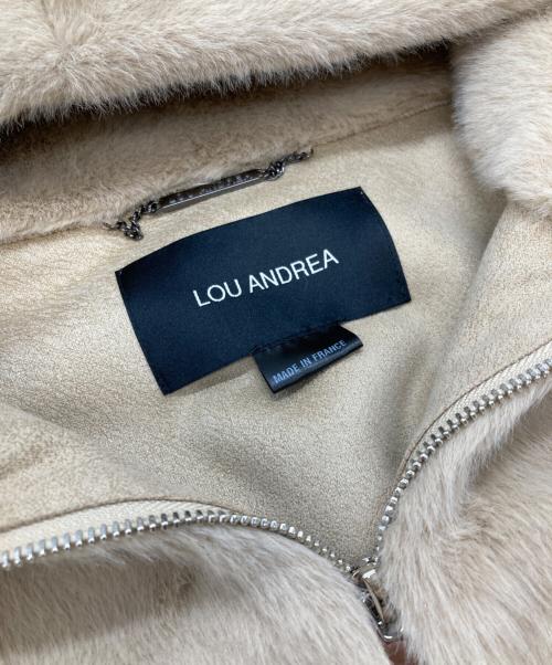 LOU ANDREA（ルーアンドレア）LOU ANDREA (ルーアンドレア) LOUFOOD FUR COAT ベージュ サイズ:Sの古着・服飾アイテム