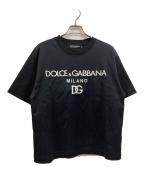 DOLCE & GABBANAドルチェ＆ガッバーナ）の古着「ロゴエンブロイダリーカットソー」｜ブラック