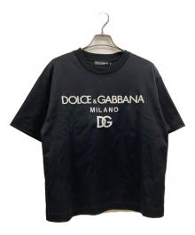 DOLCE & GABBANA（ドルチェ＆ガッバーナ）の古着「ロゴエンブロイダリーカットソー」｜ブラック