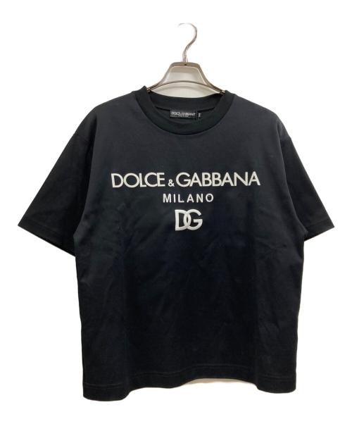 DOLCE & GABBANA（ドルチェ＆ガッバーナ）DOLCE & GABBANA (ドルチェ＆ガッバーナ) ロゴエンブロイダリーカットソー ブラック サイズ:XXSの古着・服飾アイテム
