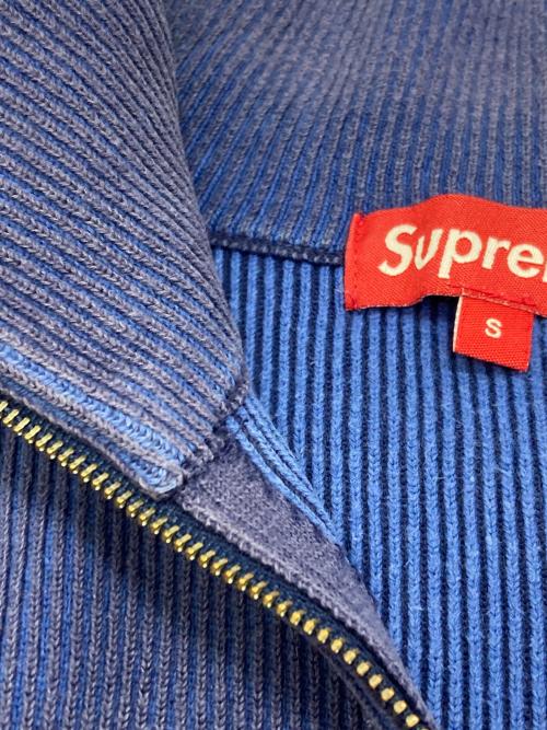 SUPREME（シュプリーム）SUPREME (シュプリーム) 2-Tone Ribbed Zip Up Sweater ブルー サイズ:Sの古着・服飾アイテム