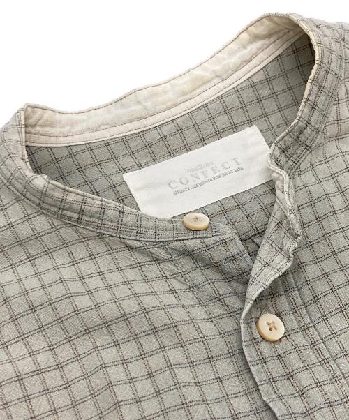nestrobe confect（ネストローブ コンフェクト）nestrobe confect (ネストローブ コンフェクト) バンドカラーシャツ グレー サイズ:3の古着・服飾アイテム
