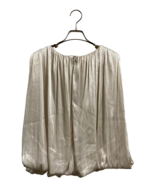 theory luxe（セオリーリュクス）theory luxe (セオリーリュクス) ドレープギャザーノースリーブブラウス ベージュ サイズ:38の古着・服飾アイテム