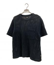 stussy（ステューシー）の古着「OVER DYED MESH CREW KNIT TEE」｜ブラック