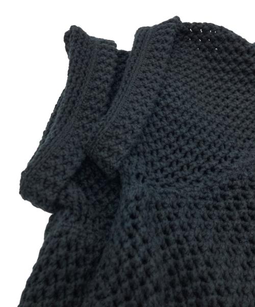 stussy（ステューシー）stussy (ステューシー) OVER DYED MESH CREW KNIT TEE ブラック サイズ:Sの古着・服飾アイテム