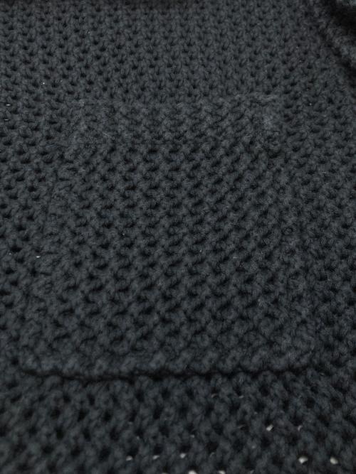 stussy（ステューシー）stussy (ステューシー) OVER DYED MESH CREW KNIT TEE ブラック サイズ:Sの古着・服飾アイテム