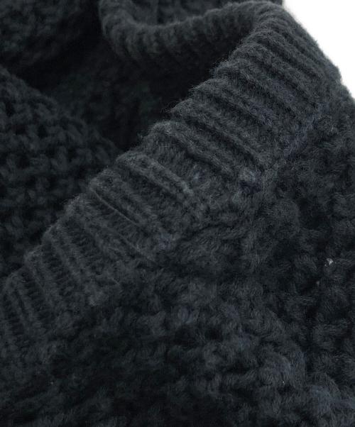 stussy（ステューシー）stussy (ステューシー) OVER DYED MESH CREW KNIT TEE ブラック サイズ:Sの古着・服飾アイテム
