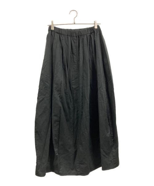 KAGURE（カグレ）kagure (カグレ) コットンリネンコクーンスカート ブラック サイズ:Freeの古着・服飾アイテム