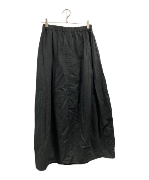 KAGURE（カグレ）kagure (カグレ) コットンリネンコクーンスカート ブラック サイズ:Freeの古着・服飾アイテム