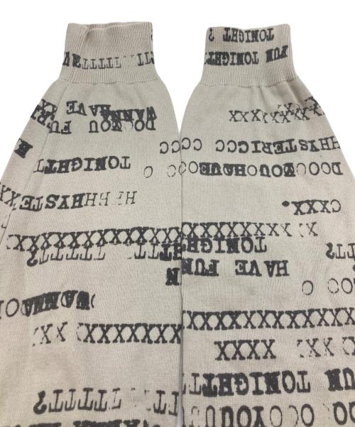 Thee Hysteric XXX（ジィ ヒステリックトリプルエックス）Thee Hysteric XXX (ジィ ヒステリックトリプルエックス) HAVE FUN TYPE LOGO柄 カーディガン ベージュ サイズ:Mの古着・服飾アイテム