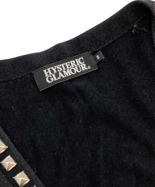 Hysteric Glamour（ヒステリックグラマー）Hysteric Glamour (ヒステリックグラマー) スタッズカーディガン ブラック サイズ:Sの古着・服飾アイテム
