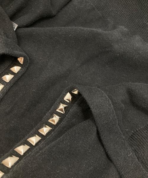 Hysteric Glamour（ヒステリックグラマー）Hysteric Glamour (ヒステリックグラマー) スタッズカーディガン ブラック サイズ:Sの古着・服飾アイテム