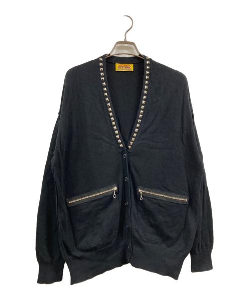 Hysteric Glamour（ヒステリックグラマー）Hysteric Glamour (ヒステリックグラマー) スタッズ カーディガン ブラック サイズ:FREEの古着・服飾アイテム