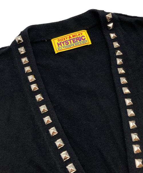 Hysteric Glamour（ヒステリックグラマー）Hysteric Glamour (ヒステリックグラマー) スタッズ カーディガン ブラック サイズ:FREEの古着・服飾アイテム