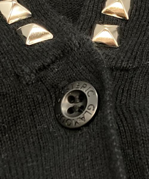 Hysteric Glamour（ヒステリックグラマー）Hysteric Glamour (ヒステリックグラマー) スタッズ カーディガン ブラック サイズ:FREEの古着・服飾アイテム