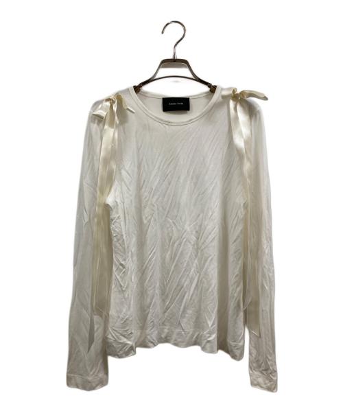 Simone Rocha（シモーネ ロシャ）Simone Rocha (シモーネ ロシャ) リボンテールロングスリーブ Tシャツ ホワイト サイズ:Ｓの古着・服飾アイテム