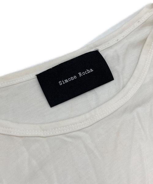 Simone Rocha（シモーネ ロシャ）Simone Rocha (シモーネ ロシャ) リボンテールロングスリーブ Tシャツ ホワイト サイズ:Ｓの古着・服飾アイテム