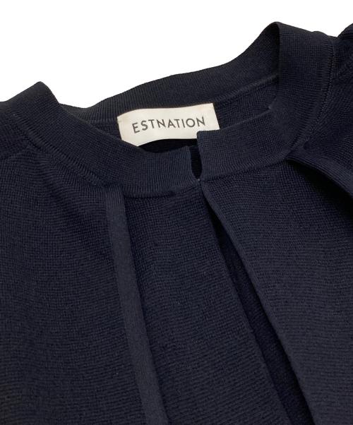 ESTNATION（エストネーション）ESTNATION (エストネーション) サーブル ニットケープ ブラック サイズ:FREEの古着・服飾アイテム