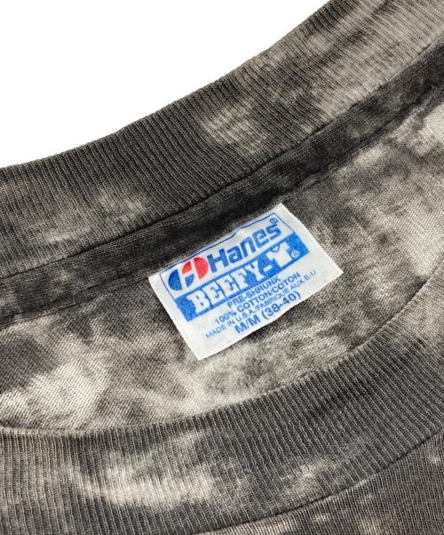 Hanes（ヘインズ）Hanes (ヘインズ) プリントTシャツ ホワイト×ブラック サイズ:Mの古着・服飾アイテム