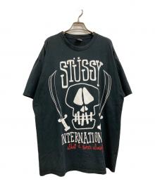 stussy（ステューシー）の古着「スカルプリントTシャツ」｜ブラック