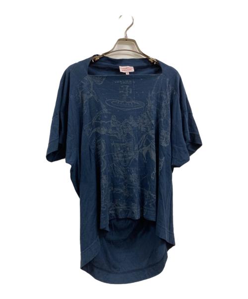 Vivienne Westwood RED LABEL（ヴィヴィアンウエストウッドレッドレーベル）Vivienne Westwood RED LABEL (ヴィヴィアンウエストウッドレッドレーベル) 星座モチーフ半袖カットソー ネイビー サイズ:2の古着・服飾アイテム