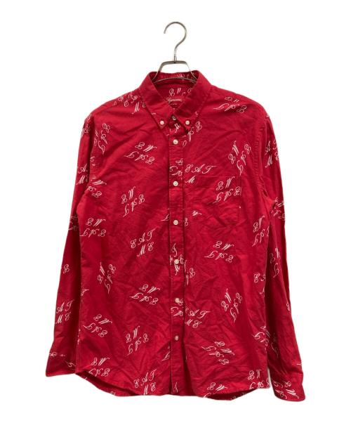 SUPREME（シュプリーム）Supreme (シュプリーム) Eat Meボタンダウンシャツ レッド サイズ:Mの古着・服飾アイテム